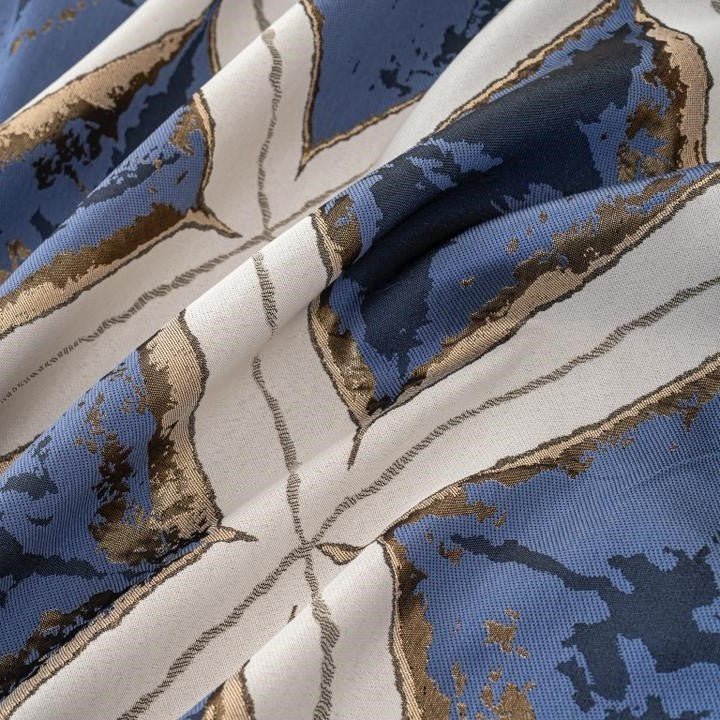 Matrix Ready Made Eyelet Blockout Curtains Blue