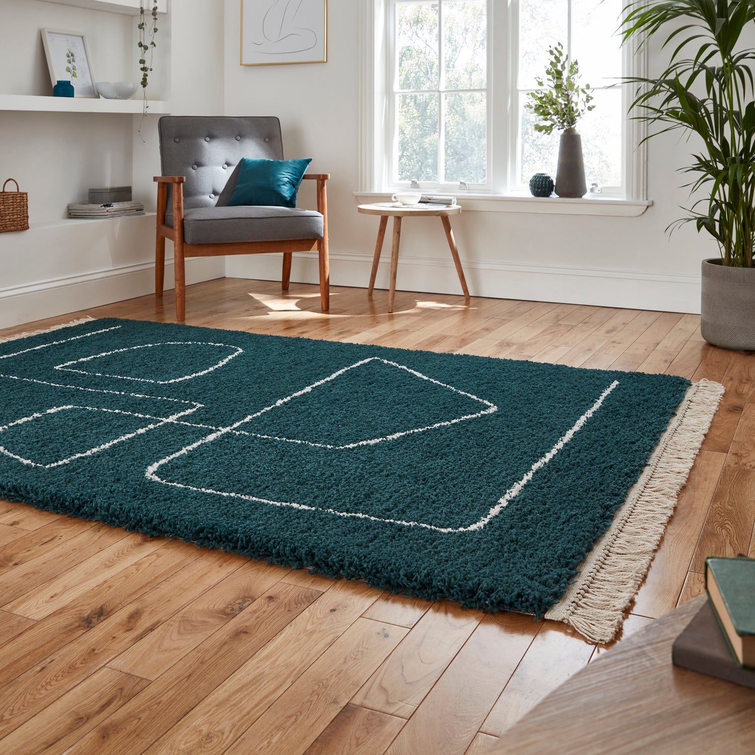 Boho A474 Rug Dark Green
