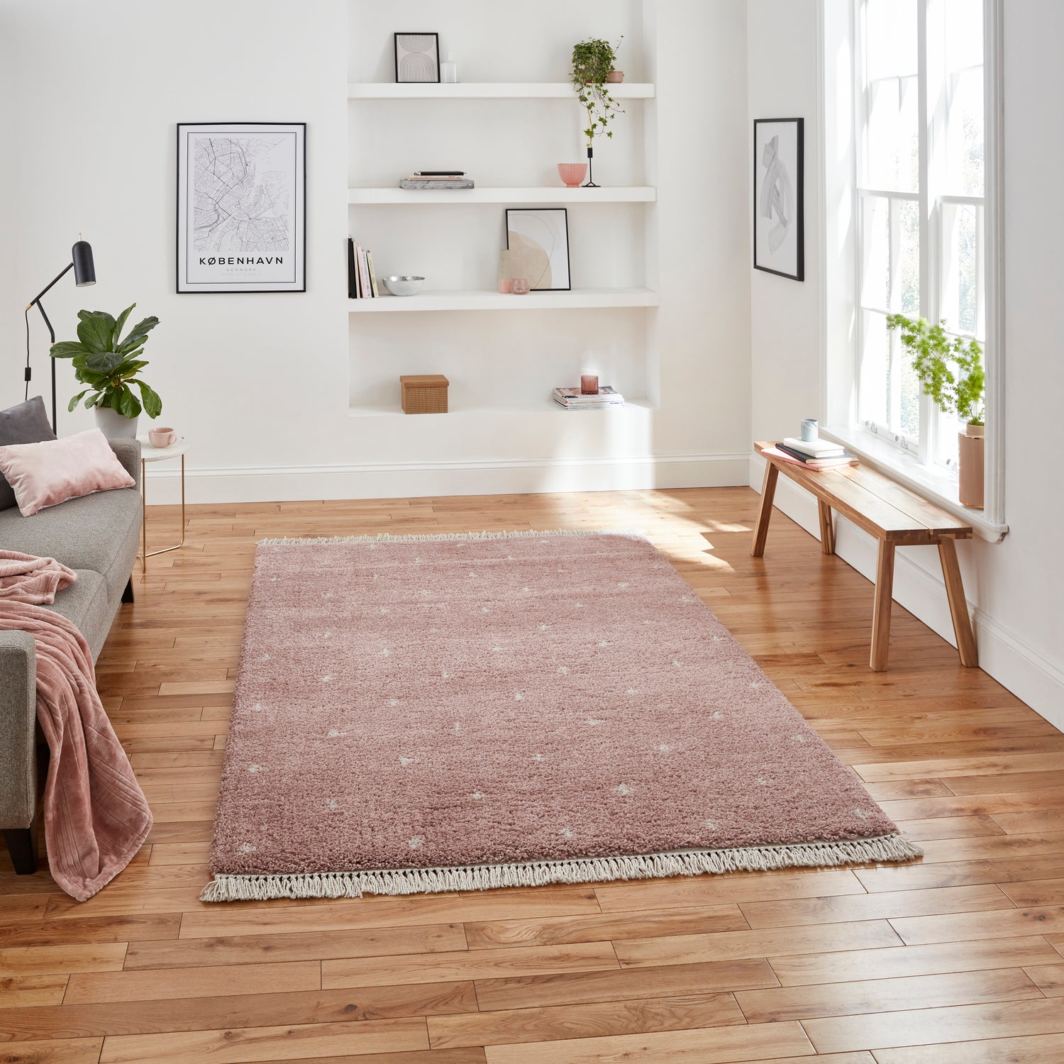 Boho A475 160cm x 220cm Rug Rose