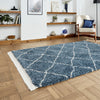 Boho 5413 Shaggy Rug Blue