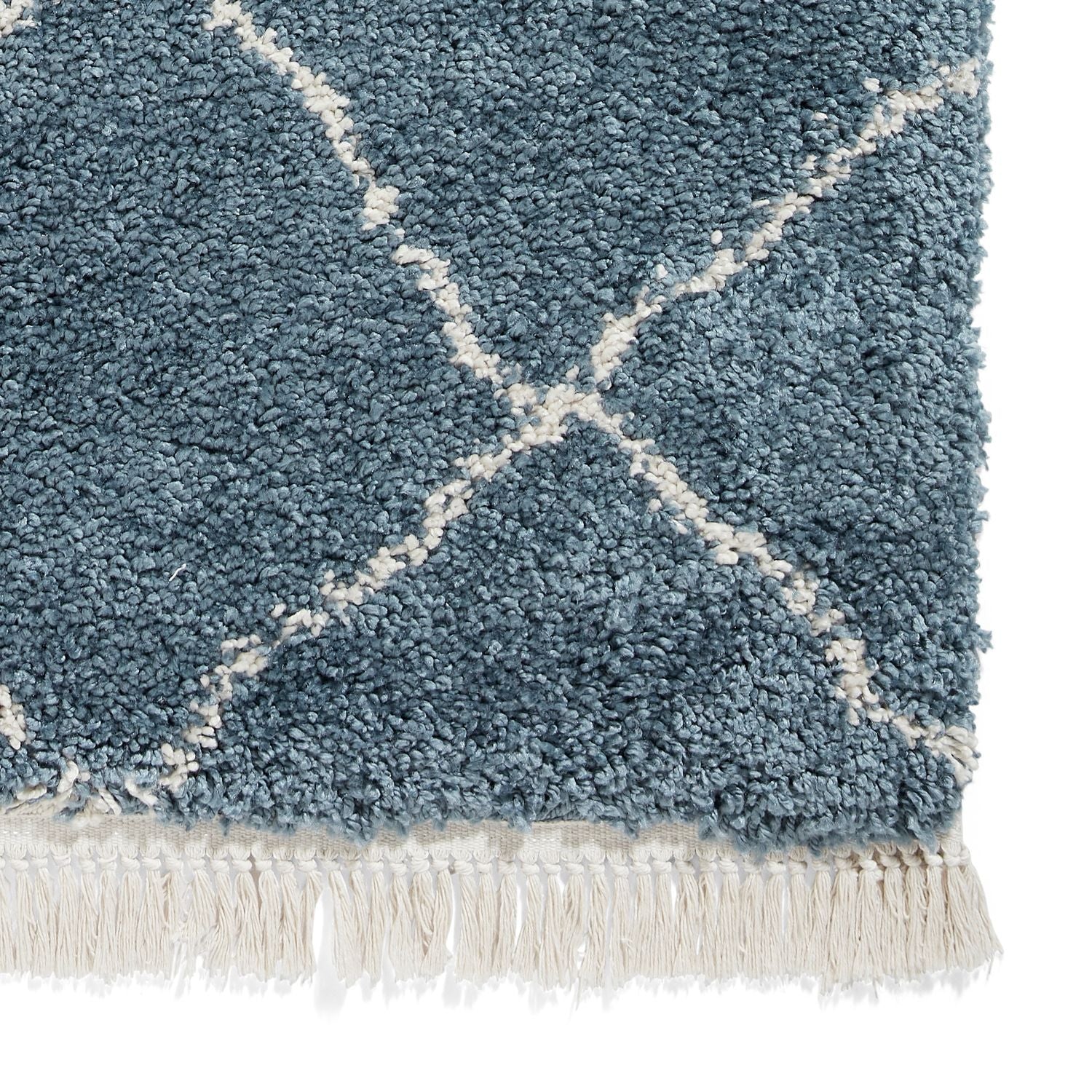 Boho 5413 Shaggy Rug Blue