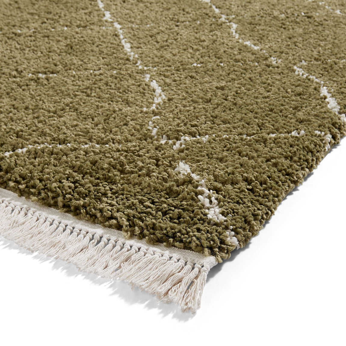 Boho 5413 Shaggy Rug Green