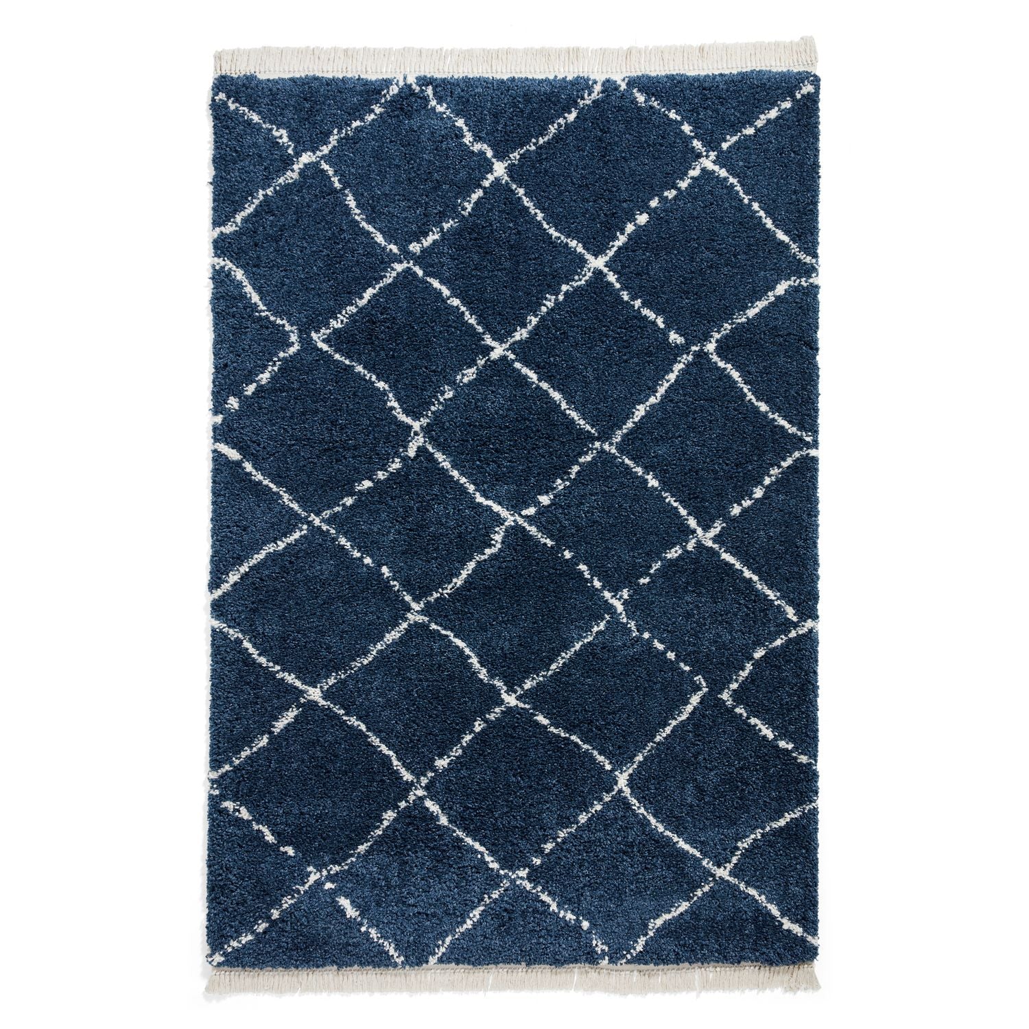 Boho 5413 Shaggy Rug Navy