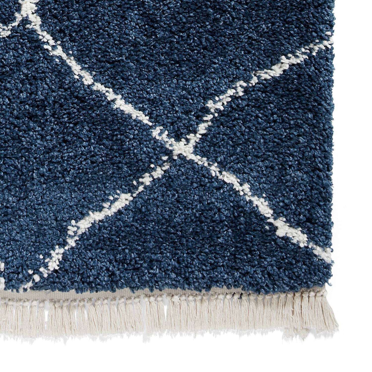 Boho 5413 Shaggy Rug Navy