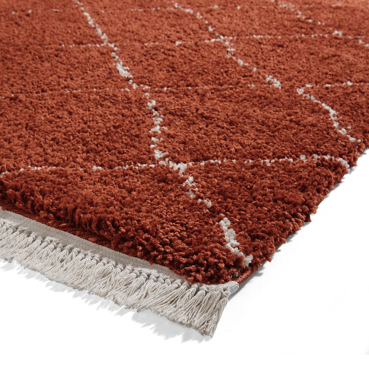 Boho 5413 Shaggy Rug Rust
