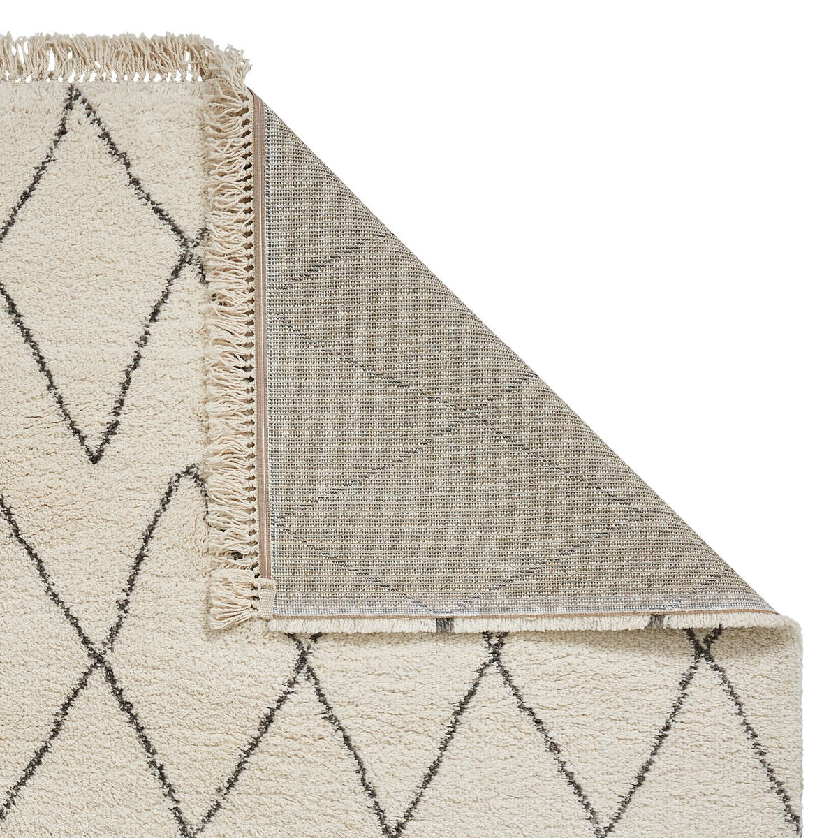 Boho 8280 80cm x 150cm Shaggy Rug Cream Grey