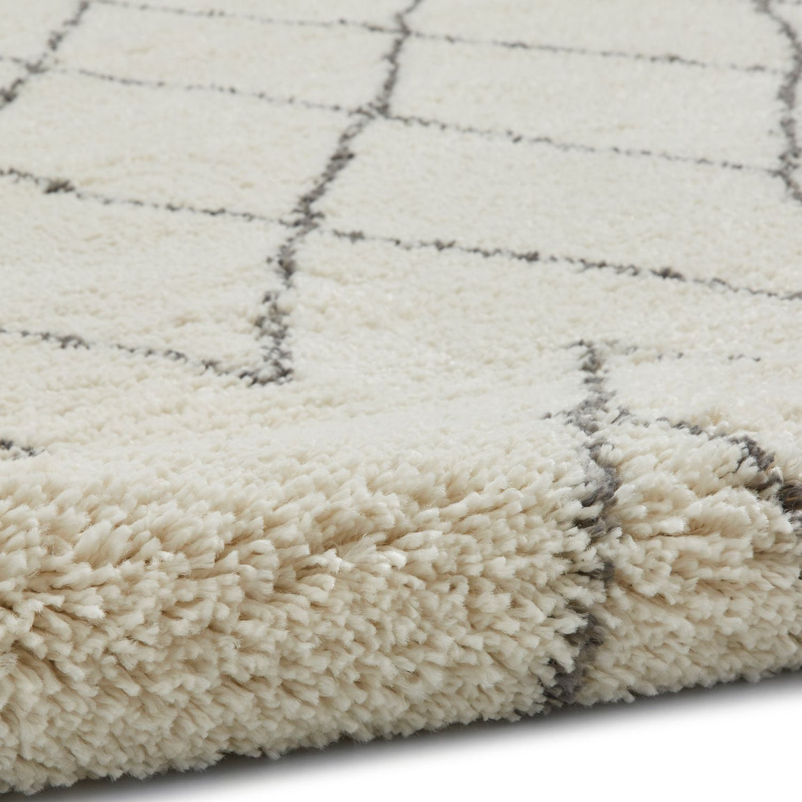 Boho 8280 80cm x 150cm Shaggy Rug Cream Grey