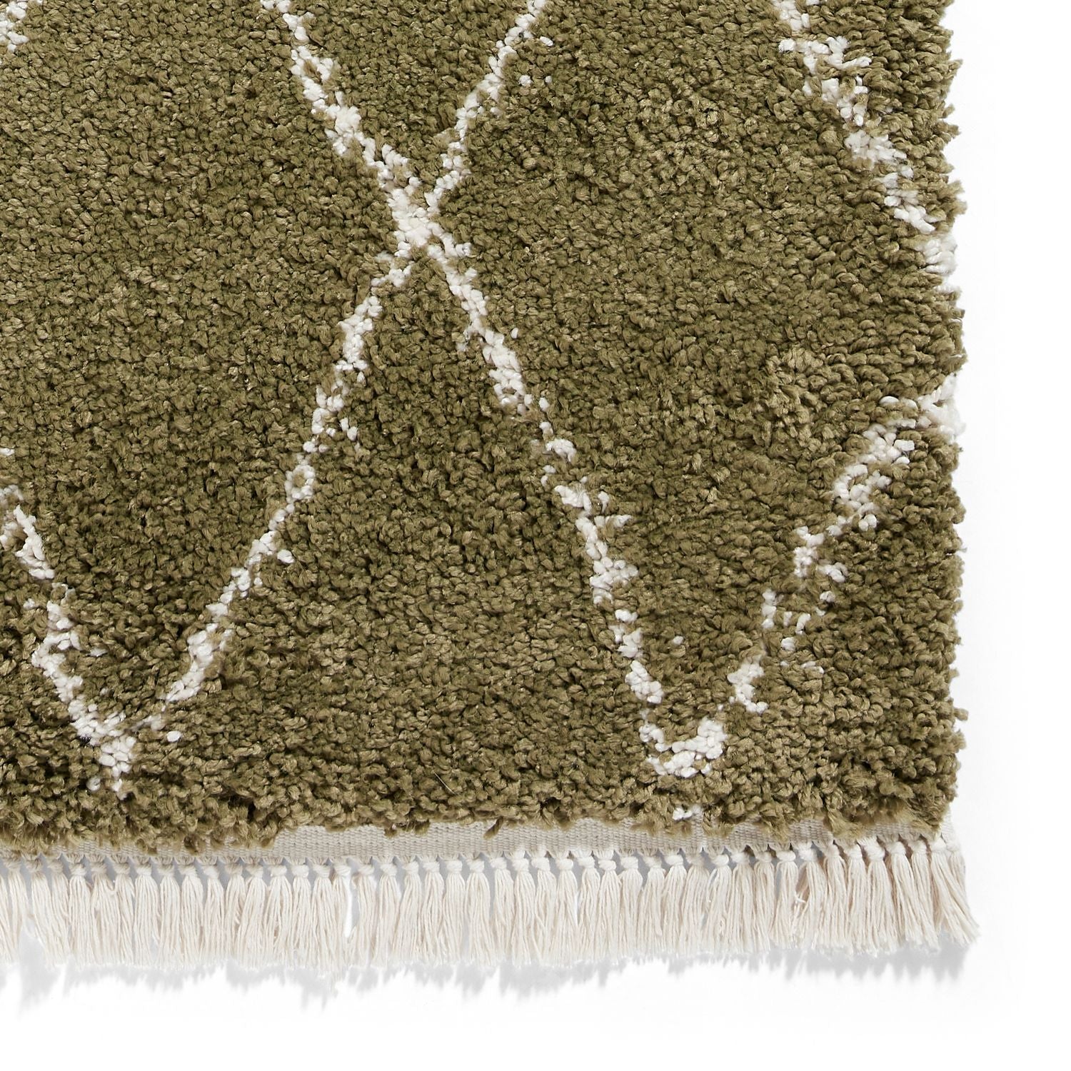 Boho 8280 Shaggy Runner 60cm x 230cm Rug Green