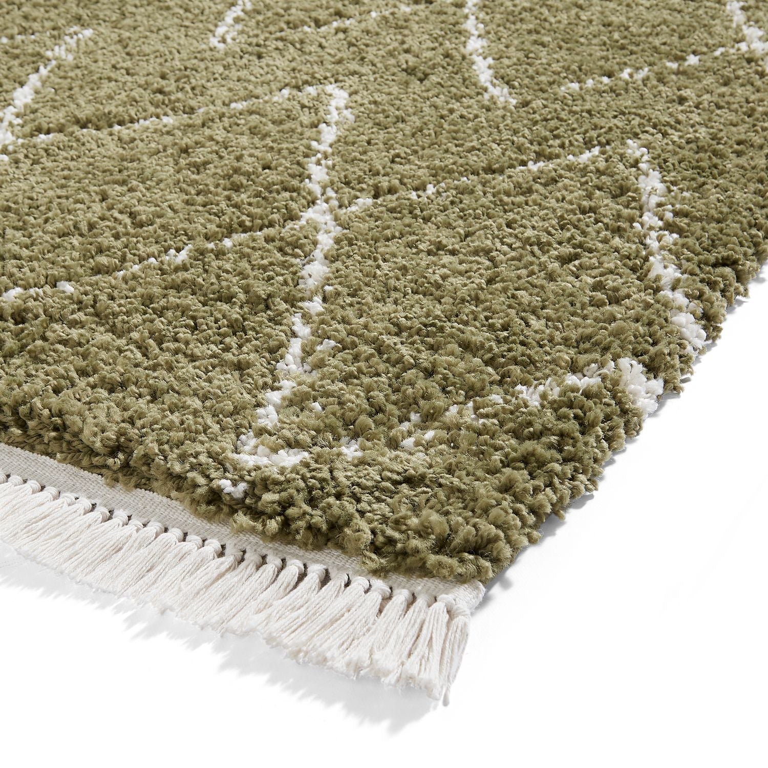 Boho 8280 Shaggy Runner 60cm x 230cm Rug Green