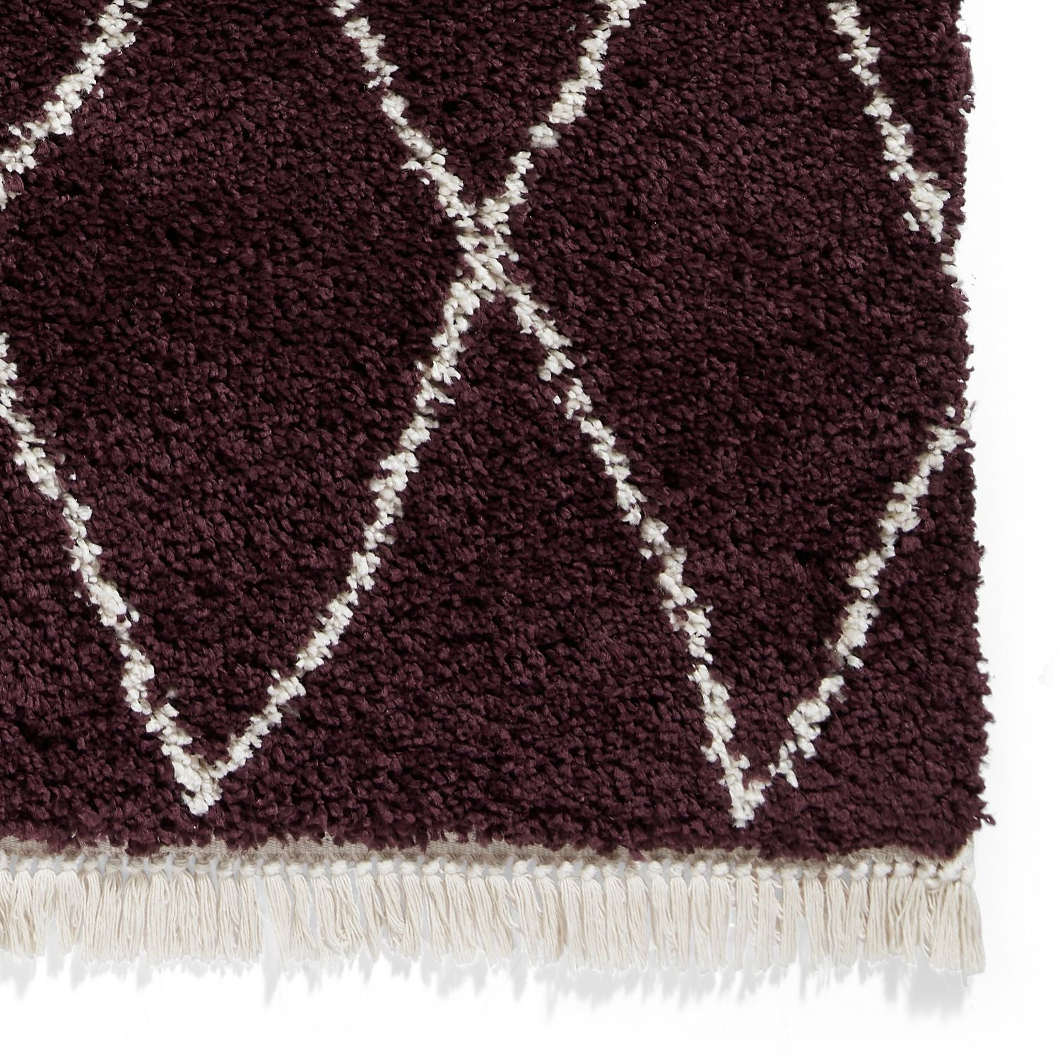 Boho 8280 Shaggy Runner 60cm x 230cm Rug Purple