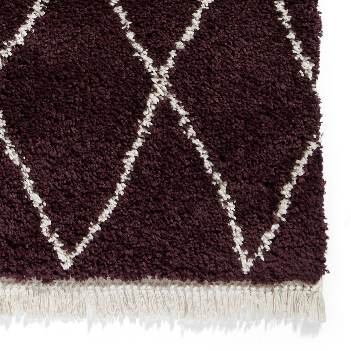 Boho 8280 Shaggy Runner 60cm x 230cm Rug Purple