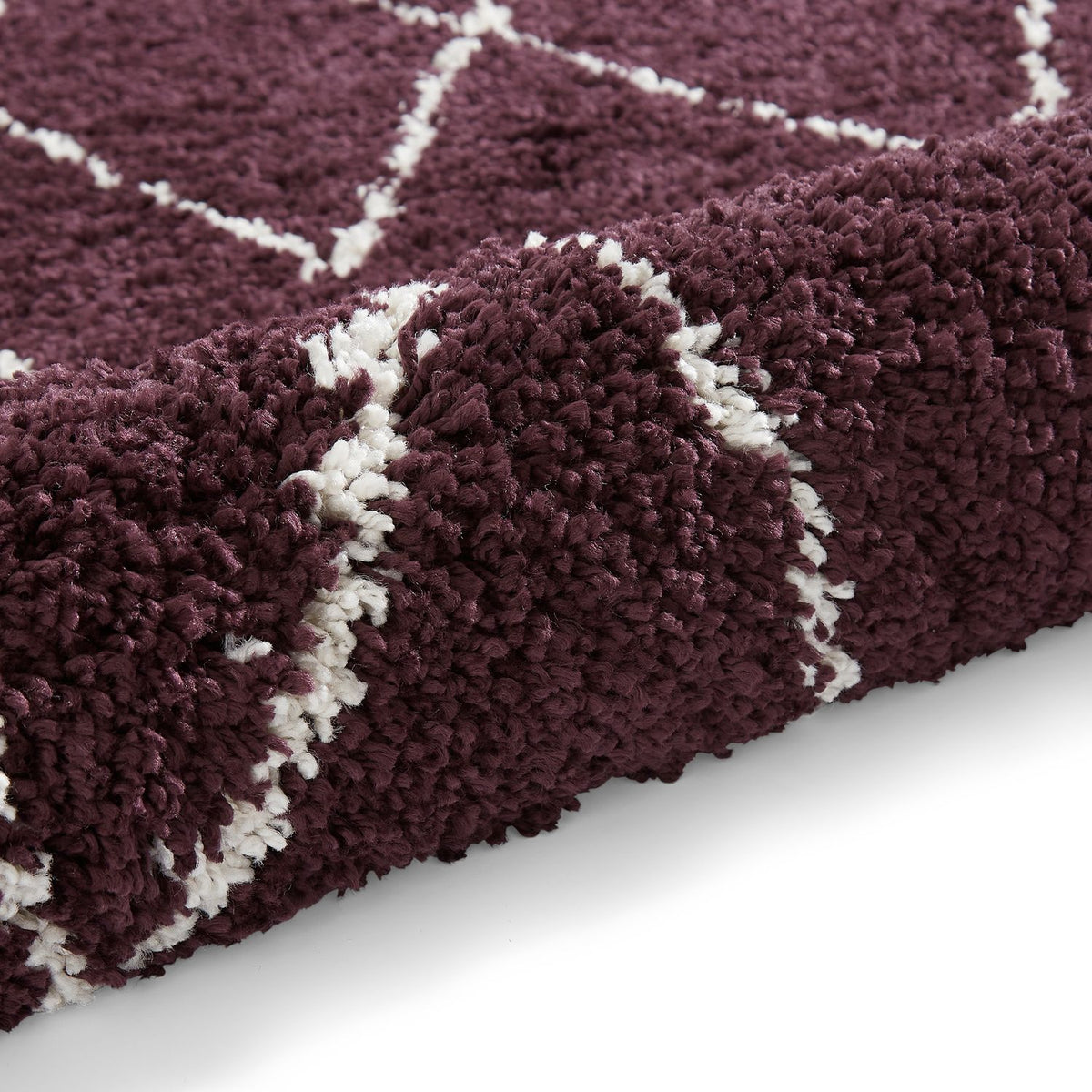 Boho 8280 Shaggy Runner 60cm x 230cm Rug Purple