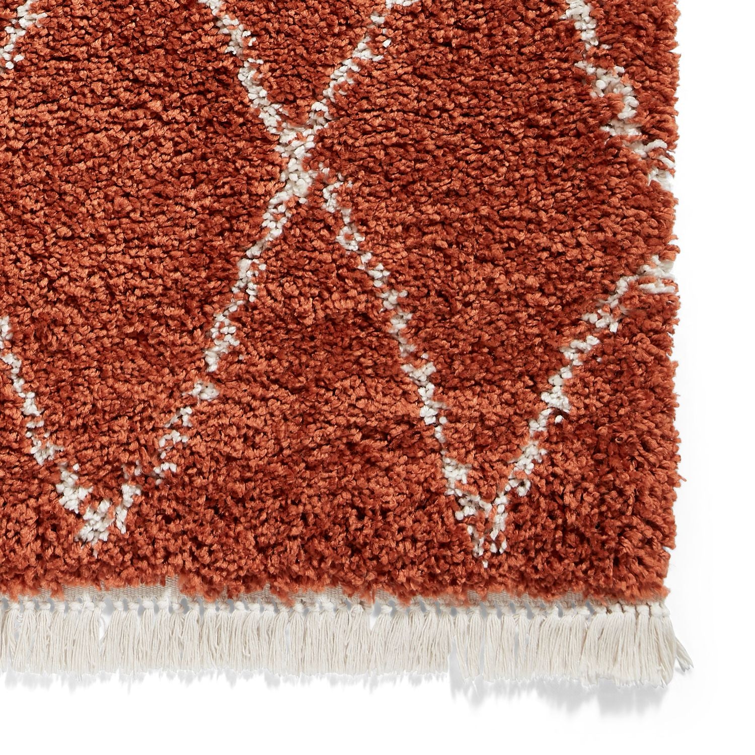 Boho 8280 Shaggy Runner 60cm x 230cm Rug Rust