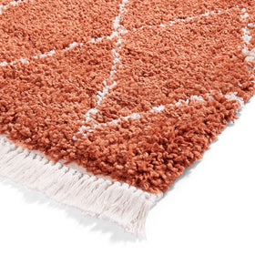 Boho 8280 Shaggy Runner 60cm x 230cm Rug Rust