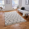 Boho 8280 80cm x 150cm Shaggy Rug White Black