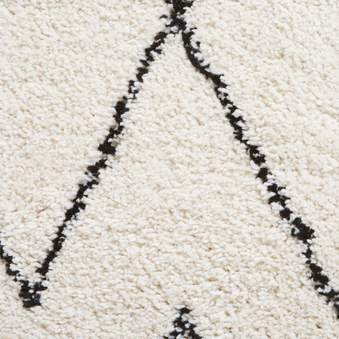 Boho 8280 80cm x 150cm Shaggy Rug White Black