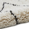 Boho 8280 80cm x 150cm Shaggy Rug White Black