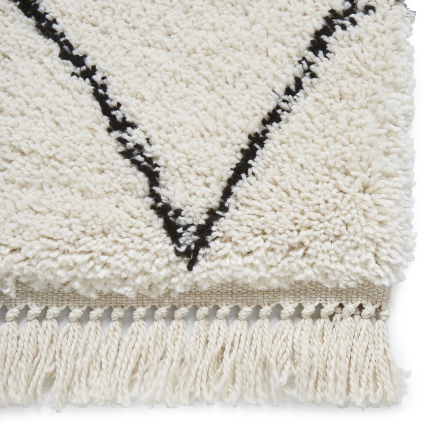 Boho 8280 Berber Runner 60cm x 230cm White Black