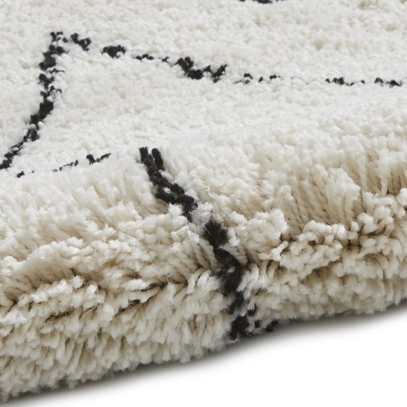 Boho 8280 Berber Rug White Black