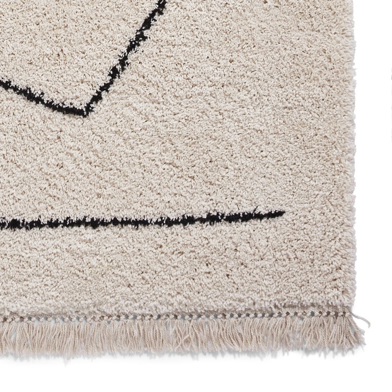 Boho A474 Berber 120cm x 170cm Rug White Black