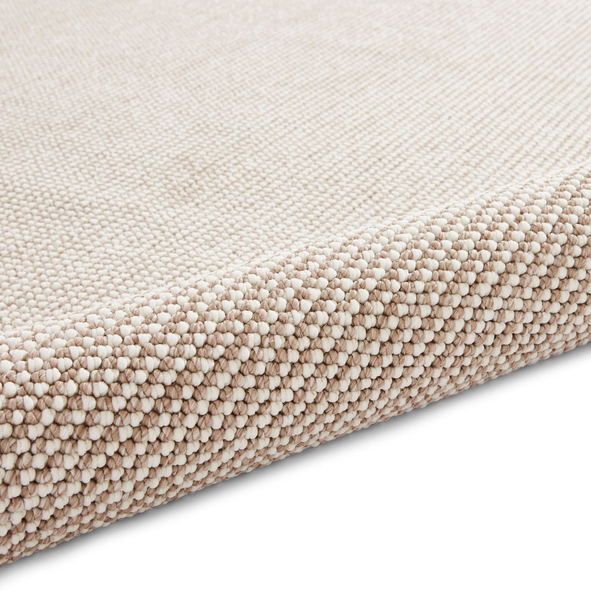 Boucle E6404 Multi Textured Pile Rug White Brown