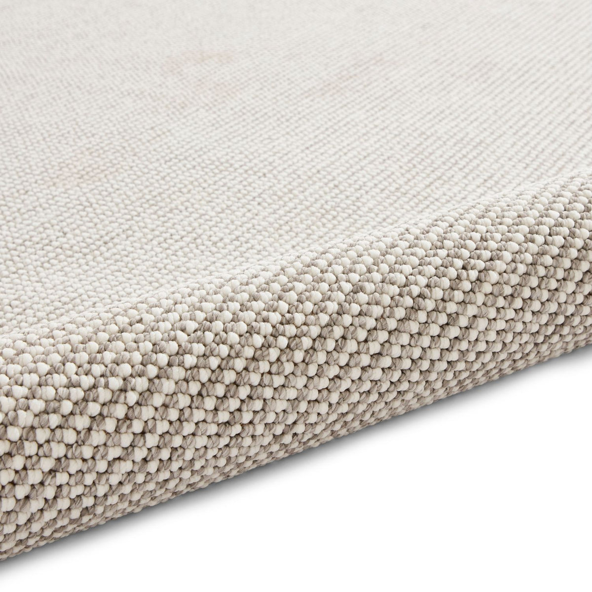 Boucle E6404 Multi Textured Pile Rug White Grey