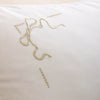 Historic Royal Palaces Bow Embroidery Pillowcase Oxford White Natural