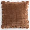 Laura Ashley Brady Scalloped 43cm x 43cm Filled Cushion Caramel