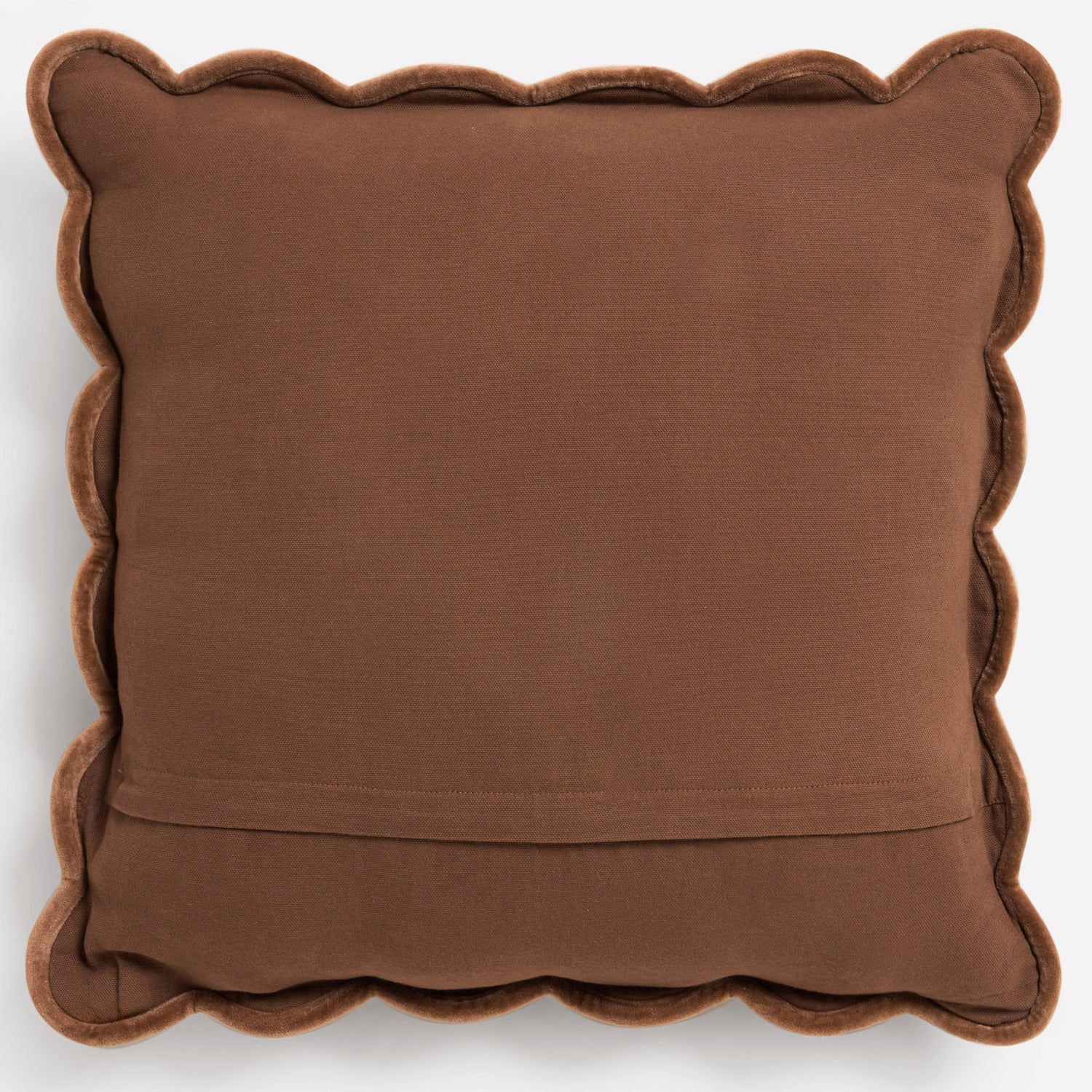 Laura Ashley Brady Scalloped 43cm x 43cm Filled Cushion Caramel