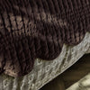 Laura Ashley Brady Scalloped 180cm x 235cm Bedspread Set Chocolate