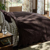 Laura Ashley Brady Scalloped 180cm x 235cm Bedspread Set Chocolate