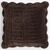 Laura Ashley Brady Scalloped 43cm x 43cm Filled Cushion Chocolate