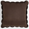 Laura Ashley Brady Scalloped 43cm x 43cm Filled Cushion Chocolate