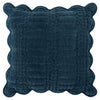 Laura Ashley Brady Scalloped 43cm x 43cm Filled Cushion Navy