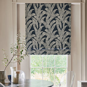 Linda Barker Evergreen Leaf Made to Measure Roman Blind Blue