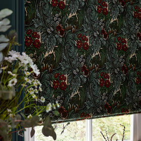 HOUSE Llewelyn-Bowen Hedgerovia Printed Velvet Made To Measure Roman Blind Rosetint