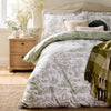 Laura Ashley Braysmith Toile Duvet Cover Bedding Set Olive Green
