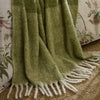 Laura Ashley Bronwen 130cm x 170cm Throw Olive Green