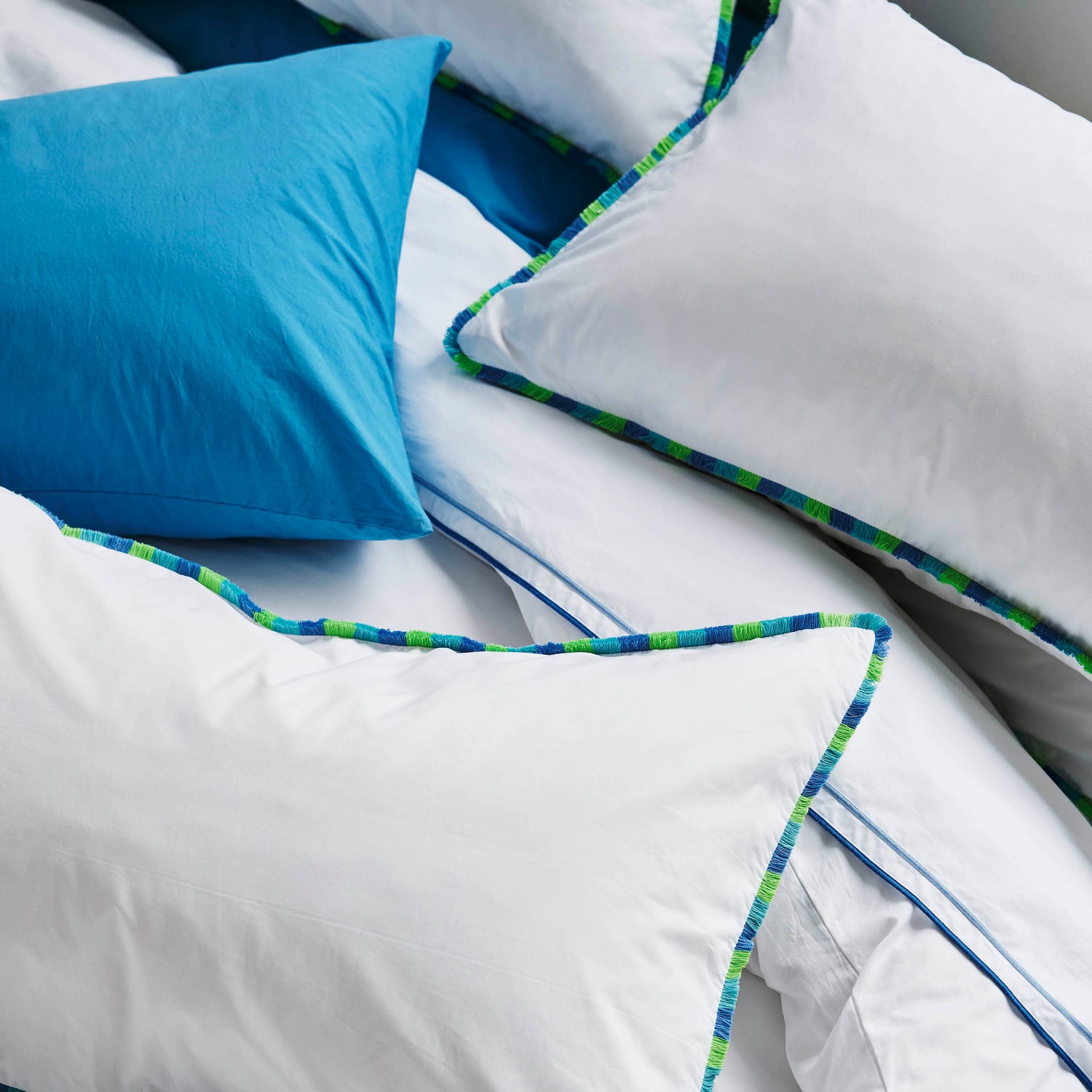 Designers Guild Burlington Fringe Duvet Cover Bedding Set Cobalt Blue