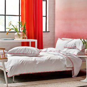 Designers Guild Burlington Fringe Duvet Cover Bedding Set Fuchsia Pink