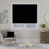 Turin Velvet Made to Measure Roman Blind Black