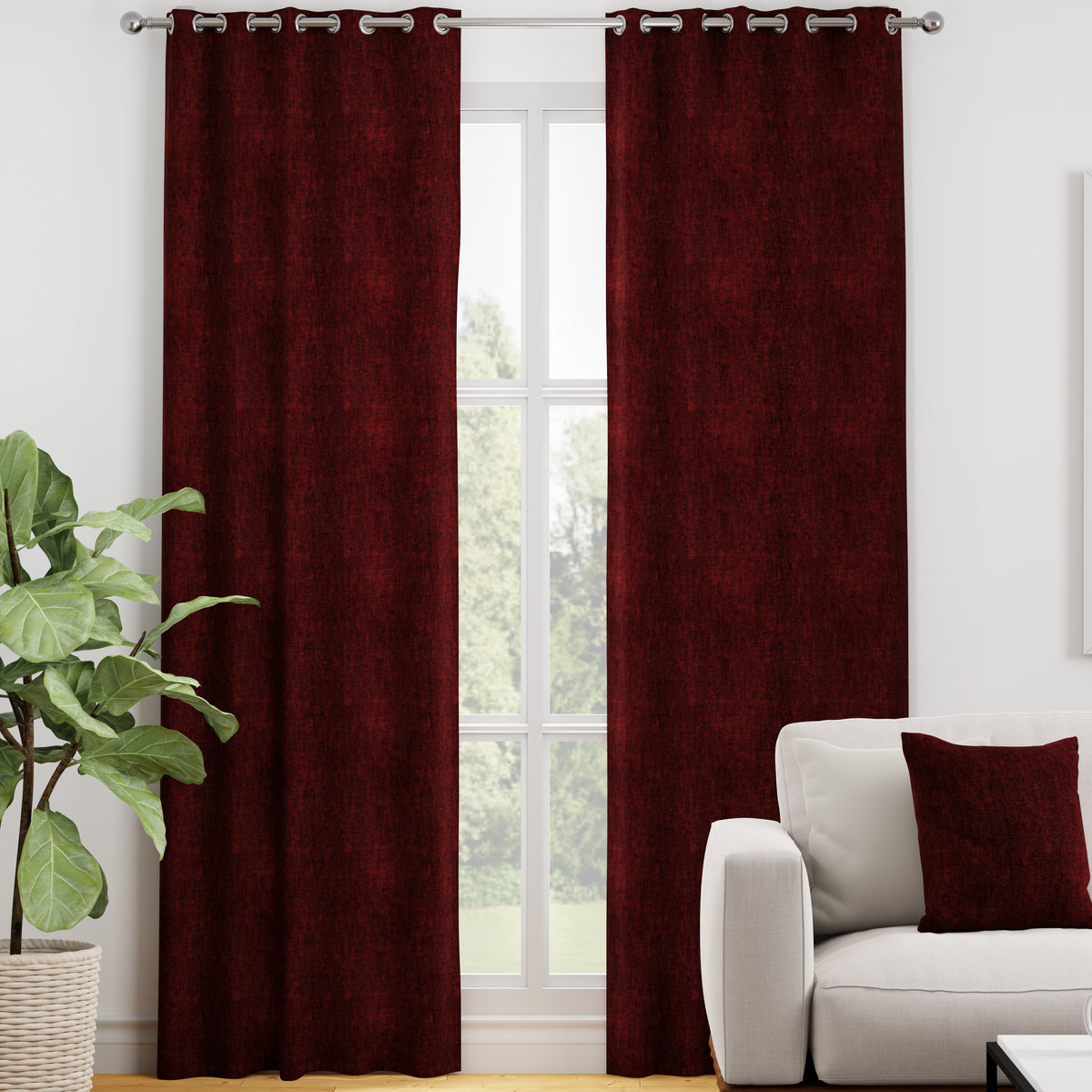 Luxuria Made to Measure Curtain Ruby