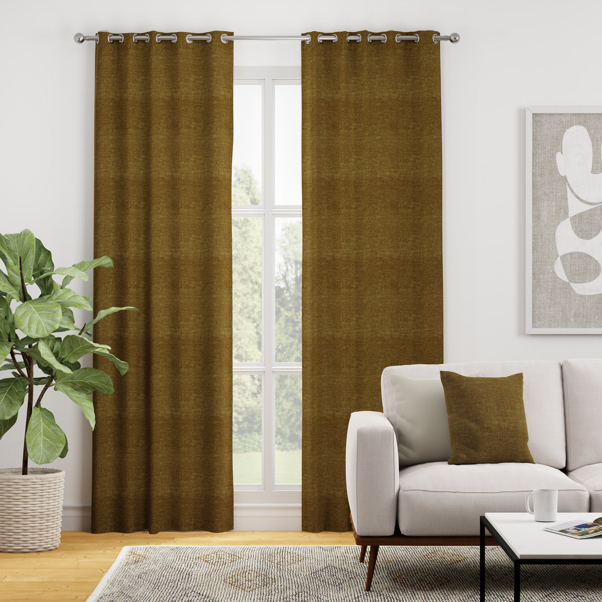 Luxuria Made to Measure Curtain Gold