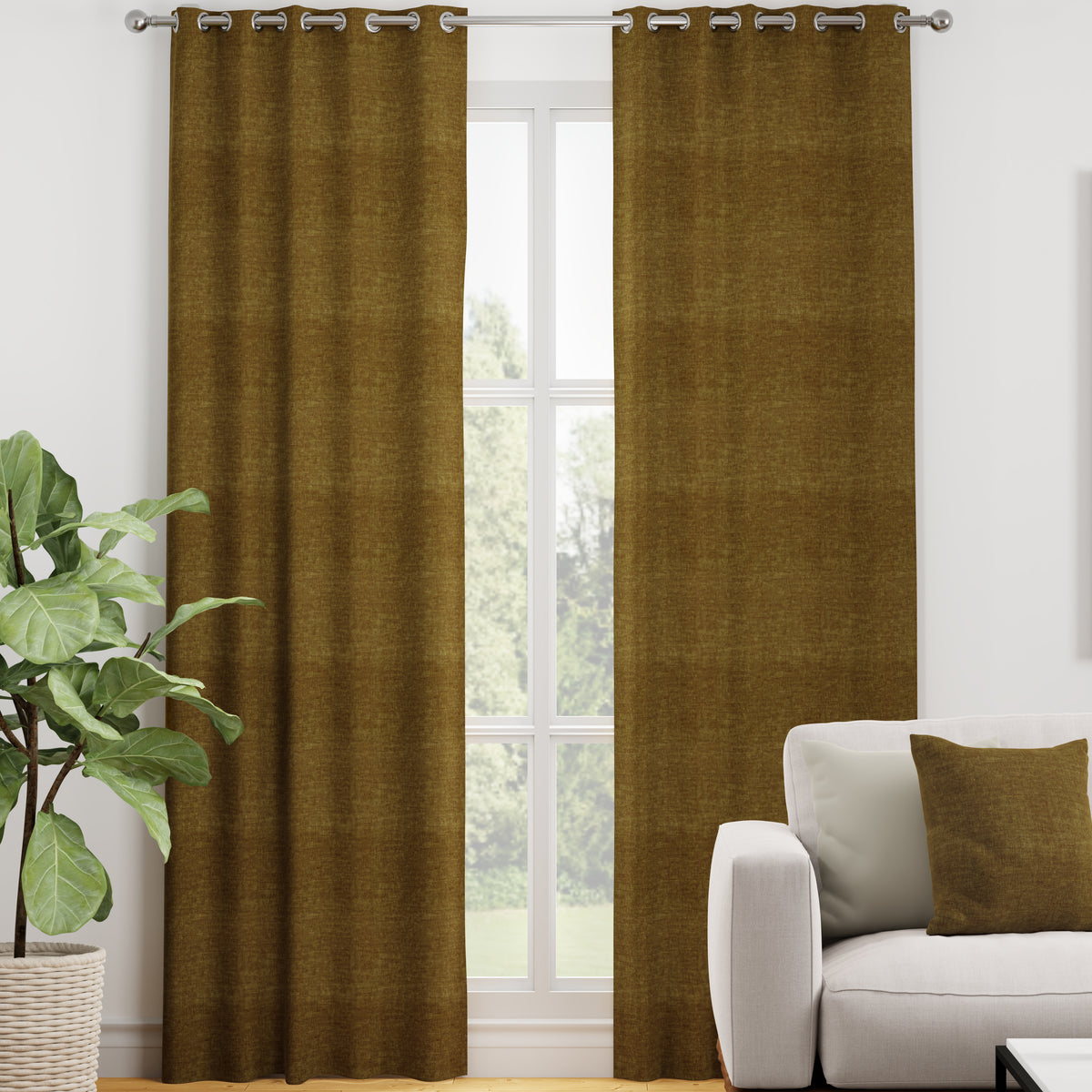 Luxuria Made to Measure Curtain Gold