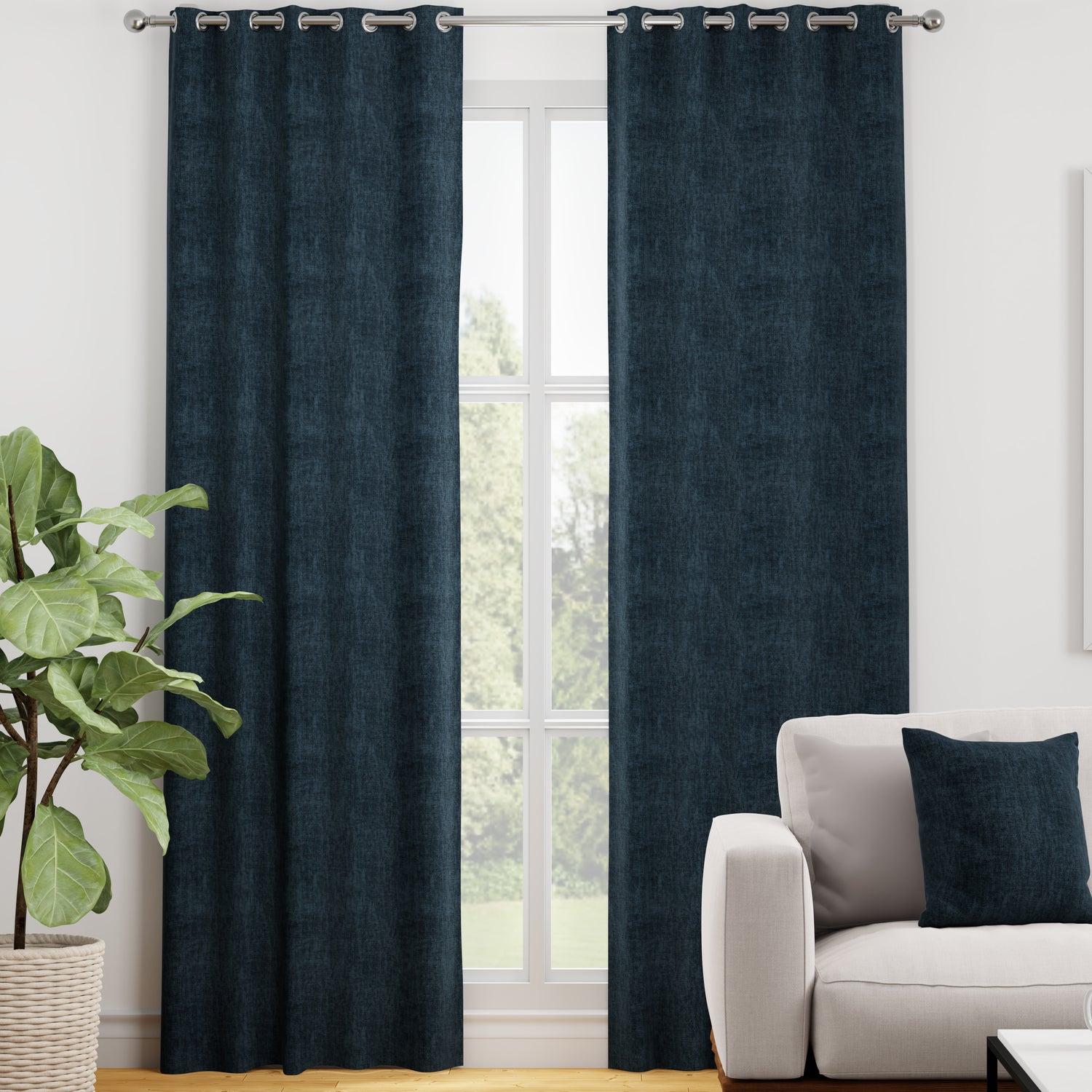 Luxuria Made to Measure Curtain Navy