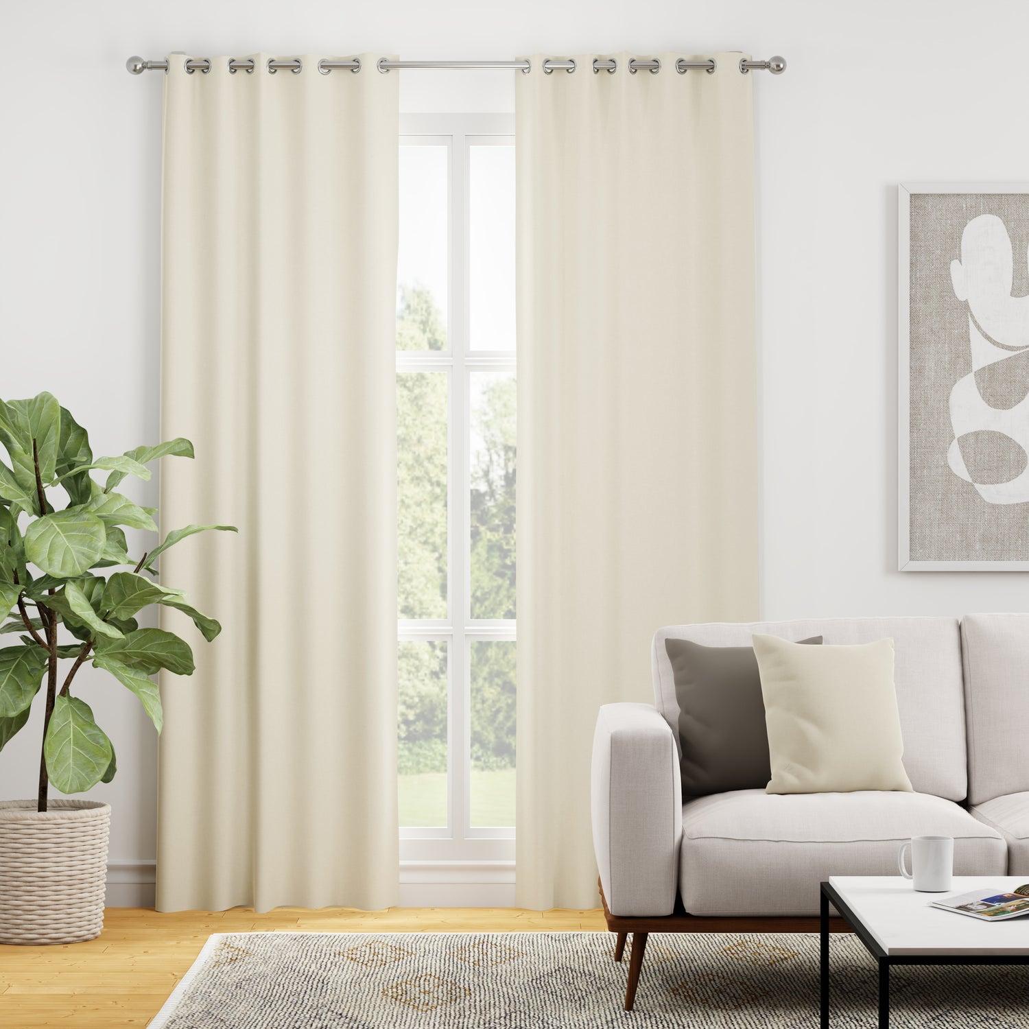 Kansai Plain Made to Measure Curtain Chalk