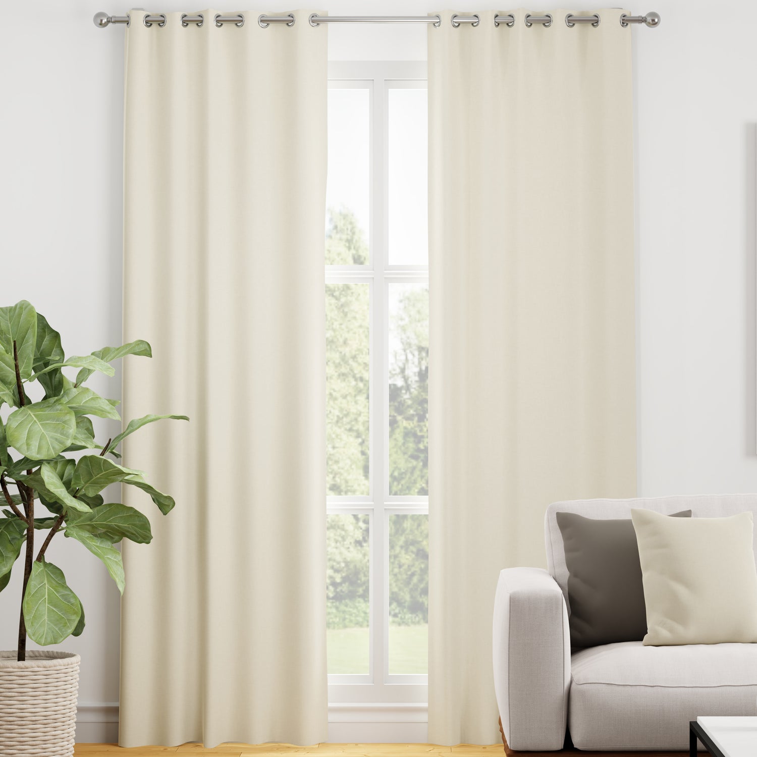 Kansai Plain Made to Measure Curtain Chalk
