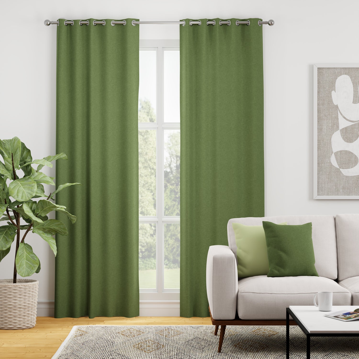 Kansai Plain Made to Measure Curtain Grass