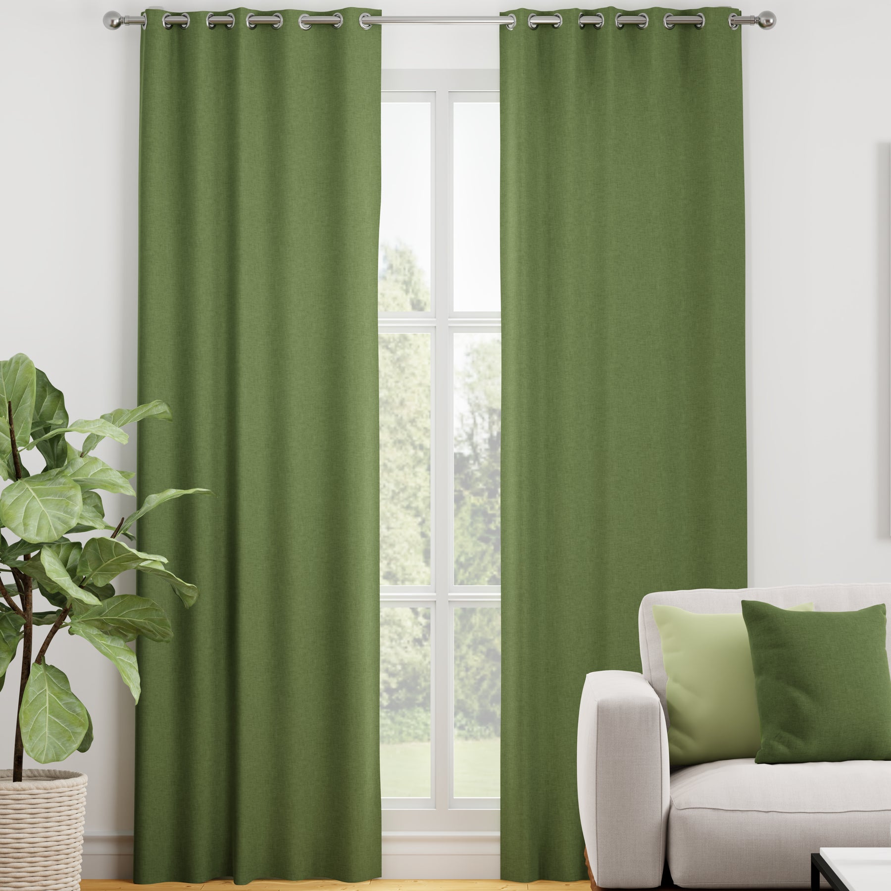 Kansai Plain Made to Measure Curtain Grass