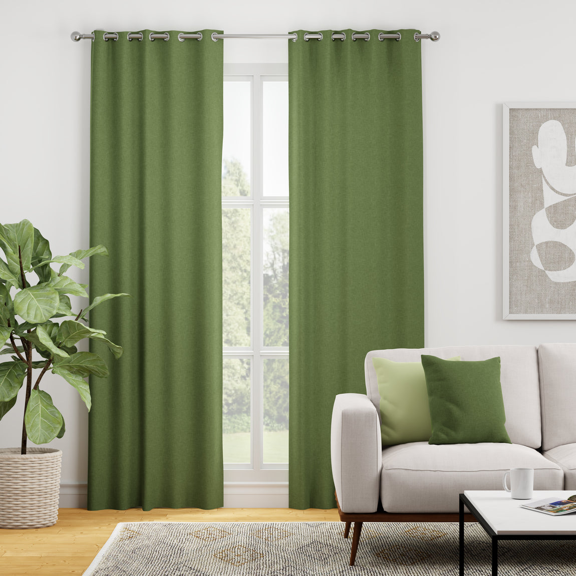 Kansai Plain Made to Measure Curtain Grass